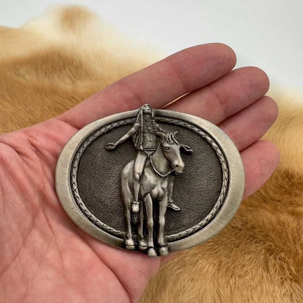 VTG Appeal To The Great Spirit Belt Buckle M&M Limited USA 1982 Native American